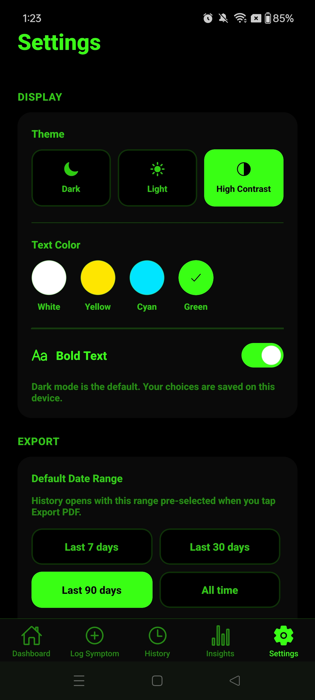 High Contrast Green