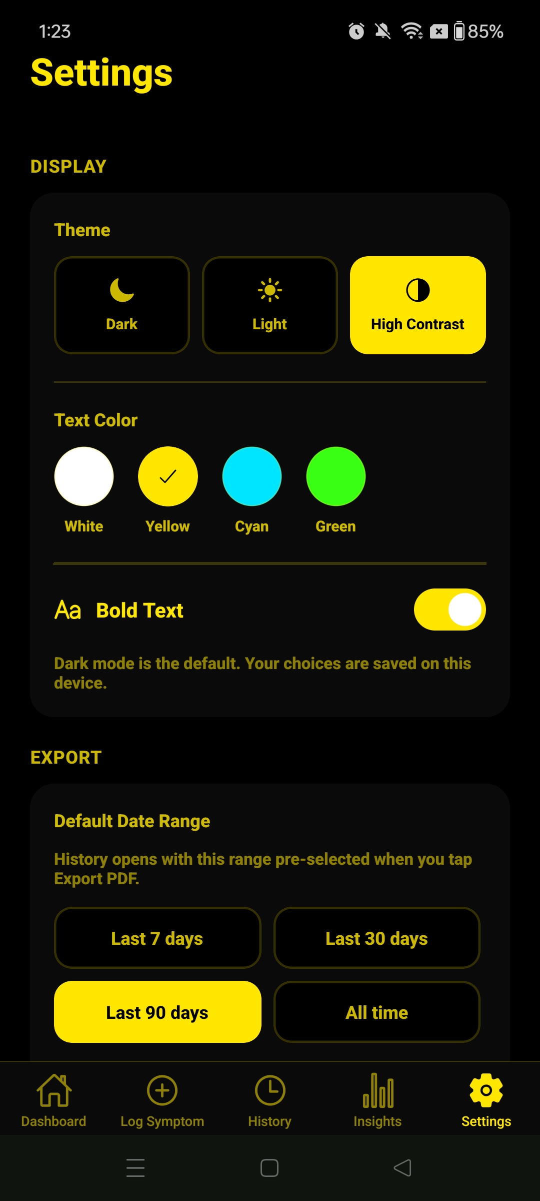 High Contrast Yellow